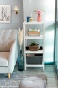Estante plástico blanco 4 niveles 39x23x92,3cm