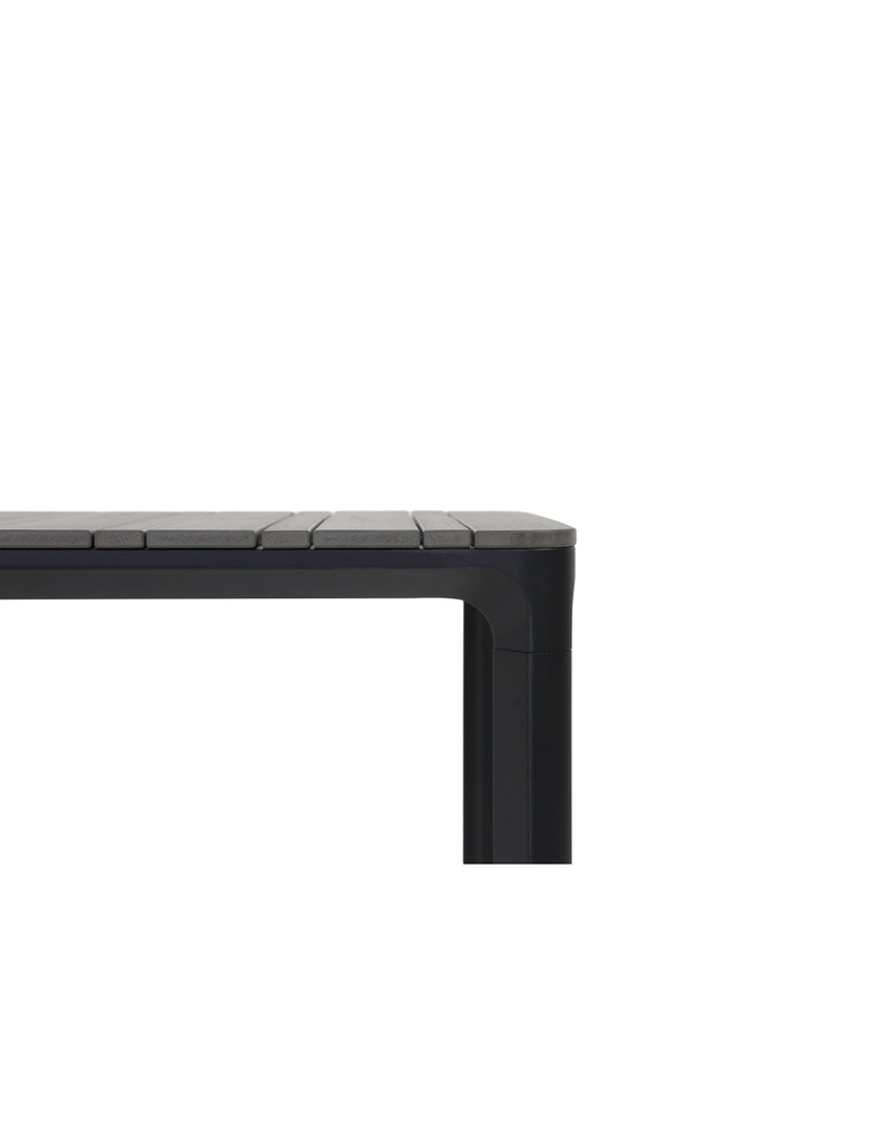 Juego comedor terraza 6 sillas Ely negro