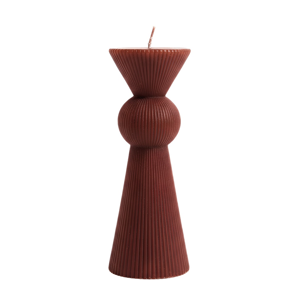 Vela acanalada 13,5cm café