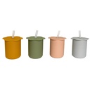 Vaso con bombilla infantil silicona 500 ml