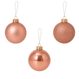 [230042120] Bola navidad 8cm 12pcs rose gold